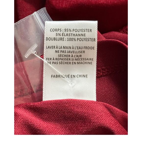 ASTR the Label dress Asymmetric Ruffle Hem burgundy size Small S - Picture 6 of 7